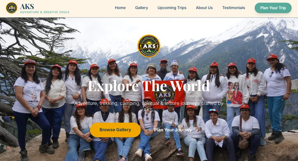 AKS travel project preview - Custom travel booking website by Codeatrix